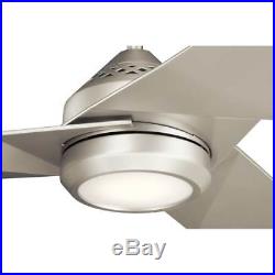 Kichler 300030OBB Jade 60 3-Blade Ceiling Fan with Blades, LED Light Kit & Wall