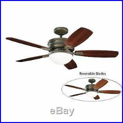 Kichler 300138OLZ Carlson 52 5 Blade Indoor Ceiling Fan with Blades, Light Kit