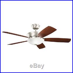 Kichler 300167 54 Indoor Ceiling Fan with Blades, Light Kit, Downrod and Wall C
