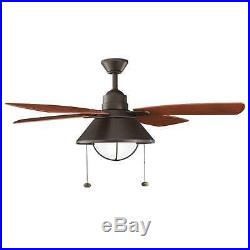 Kichler 310131OZ, 54 Seaside Ceiling Fan With Light Kit In Olde Bronze