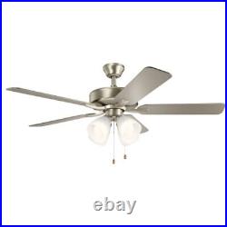 Kichler 330016 Nickel 52 5 Blade Indoor Ceiling Fan Light Kit Included