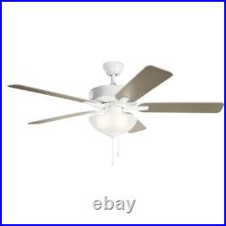 Kichler 330017 White 52 5 Blade Indoor Ceiling Fan Light Kit Included