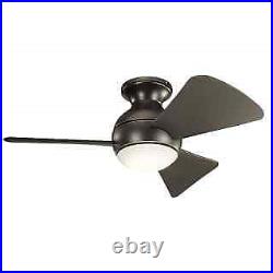 Kichler 330150OZ 34 Indoor / Outdoor Ceiling Fan with Blades, Light Kit and Wal