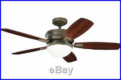 Kichler Carlson Carlson 52 5 Blade Ceiling Fan with Blades, Light Kit and Remot