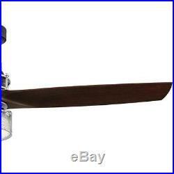 Kichler Ceiling Fan 54-in 3-Blade Bronze Indoor Downrod LED Light Kit + Remote