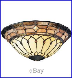 Kichler Lighting 340001 Tiffany Universal Art Glass Ceiling Fan Light Kit Bowl