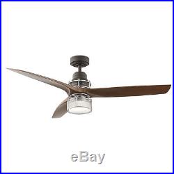 Kichler Lighting 54-in Brushed Nickel Ceiling Fan with LED Light Kit 3 Blade