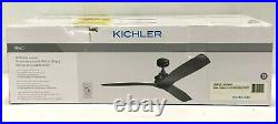 Kichler Ried Ceiling Fan 300356AVI, Indoor/Outdoor 56 Fan, Anvil Iron Finish