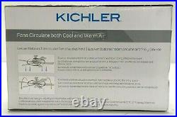 Kichler Ried Ceiling Fan 300356AVI, Indoor/Outdoor 56 Fan, Anvil Iron Finish