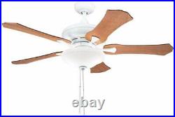 Kichler White 52 Ceiling Fan with 2-light Kit Cherry And Walnut Blades $465