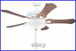 Kichler White 52 Ceiling Fan with 2-light Kit Cherry And Walnut Blades $465