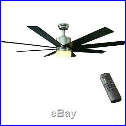 Kingsbrook 60 in. LED Indoor Brushed Nickel Ceiling Fan with Light Kit