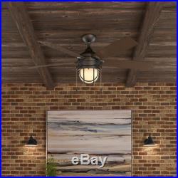 LED Ceiling Fan Indoor Outdoor Nautical Light Kit 52 Large Rustic Industrial