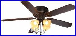 LED Indoor Iron Ceiling Fan Light Kit 52 in. 3-Speed Reversible Control