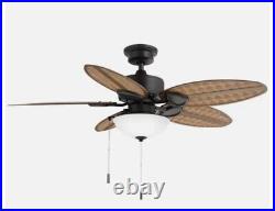 Lakemore 48 LED Indoor/Outdoor Matte Black Ceiling Fan with Light Kit