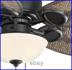 Lakemore 48 LED Indoor/Outdoor Matte Black Ceiling Fan with Light Kit