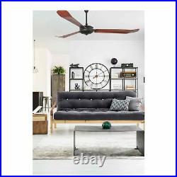 Large 178 cm 70 inch Ceiling Fan without Lights FARO AOBA Black with Remote Kit