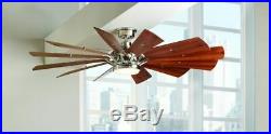 Large Ceiling Fan 60 Inch Blade LED Light Kit Remote Indoor Contemporary Rustic