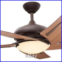 Large Room Ceiling Fan Light Kit Maple Blades Indoor Bronze Reverse Air Control