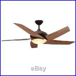 Large Room Ceiling Fan Light Kit Maple Blades Indoor Bronze Reverse Air Control