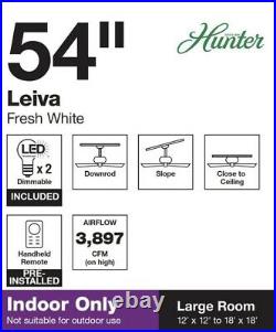 Leiva 54 in. LED Indoor Fresh White Ceiling Fan with Light Kit Remote Control