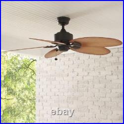 Lillycrest 52 Indoor Outdoor Aged Bronze Ceiling Fan Reversible Motor Light Kit
