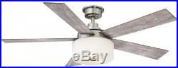 Lindbrook 52 in. Indoor Brushed Nickel Ceiling Fan with Light Kit Remote Control