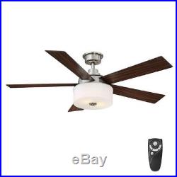Lindbrook 52 in. Indoor Brushed Nickel Ceiling Fan with Light Kit and Remote