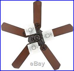 Lonestar II Texas Southwestern Style 52 in Natural Iron Ceiling Fan with Light Kit