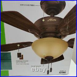 Lot of 2 Hunter Watson 34 Indoor Ceiling Fan New Bronze LED 52090