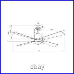 Lucci Air Ceiling Fan 52 4-Blade+DC Motor+Light Kit Compatible+Reversible Motor