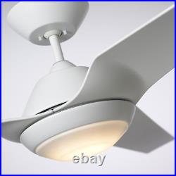 Luminance Exo Kathy Ireland Home Sweep Eco 60 Ceiling Fan Light Kit, Satin Whit