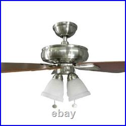 Lyndhurst 52 in. LED Brushed Nickel Ceiling Fan with Light Kit by Hampton Bay