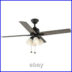 Malone 54 in. LED Oil-Rubbed Bronze Ceiling Fan with Light Kit by Hampton Bay