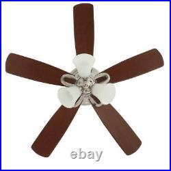 Maris 44 in. LED Indoor Brushed Nickel Ceiling Fan with Light Kit
