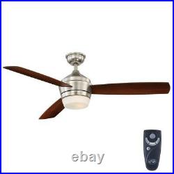 Marucci 52 in. Indoor Brushed Nickel Ceiling Fan with Light Kit & Remote Control