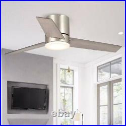 Matrix decor 48 in. Changing LED Indoor Sand Nickel Ceiling Fan with Light Kit