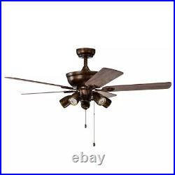 Matrix decor 52 in. LED Oil Rubbed Bronze Downrod Mount Ceiling Fan with Light Kit