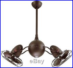 Matthews Acqua Textured Bronze Downrod Mount Ceiling Fan with Light Kit and