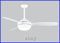Matthews Fan Company T-24, 52 Ceiling Fan W Light Kit White, White/Brush Nickel