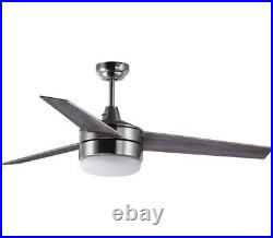 Maxim 89909FTSNBK Basic-Max 52 Ceiling Fan with LED Lights and Wall Control, Sa
