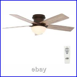 Maxwell 52 in. LED Indoor Mediterranean Bronze Ceiling Fan with Light Kit