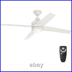 Mercer 52 in. Integrated LED Indoor White Ceiling Fan with Light Kit and Remote
