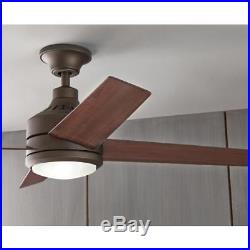 Mercer 52 in. LED Indoor Oil Rubbed Bronze Ceiling Fan with Light Kit and Remote