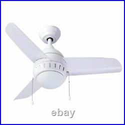 Merra 36 in. Integrated LED Indoor White Ceiling Fan with Light Kit