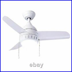 Merra 36 in. Integrated LED Indoor White Ceiling Fan with Light Kit