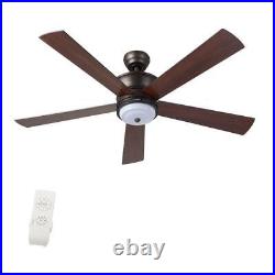 Merra 52'' Integrated LED Natural Bronze Ceiling Fan with Light Kit