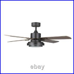 Merra 52 in. LED Indoor Old Bronze Ceiling Fan with Light Kit and Remote Control
