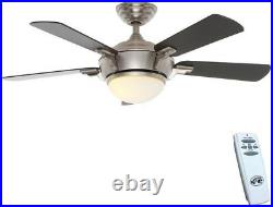 Midili 44 in. LED Indoor Brushed Nickel Ceiling Fan Light Kit Remote Control