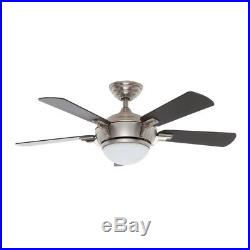 Midili 44 in. LED Indoor Brushed Nickel Ceiling Fan with Light Kit and Remote C